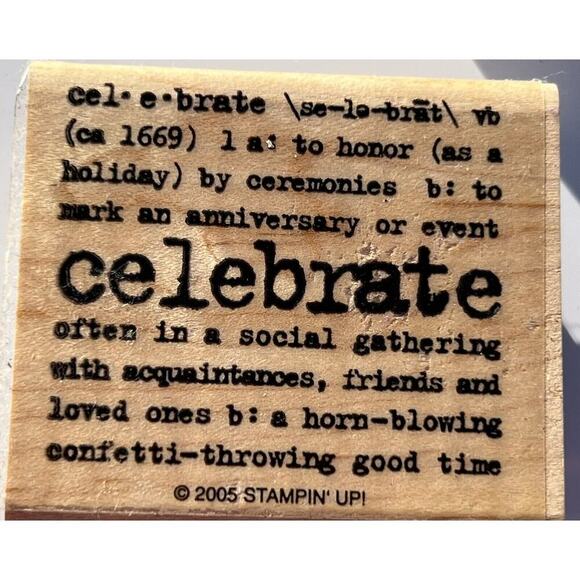 -CRAFT STAMPS Retired Lot Of 4 Dif. Phrases: Celebrate, Cherish, Friend, Thanks. - Picture 3 of 6